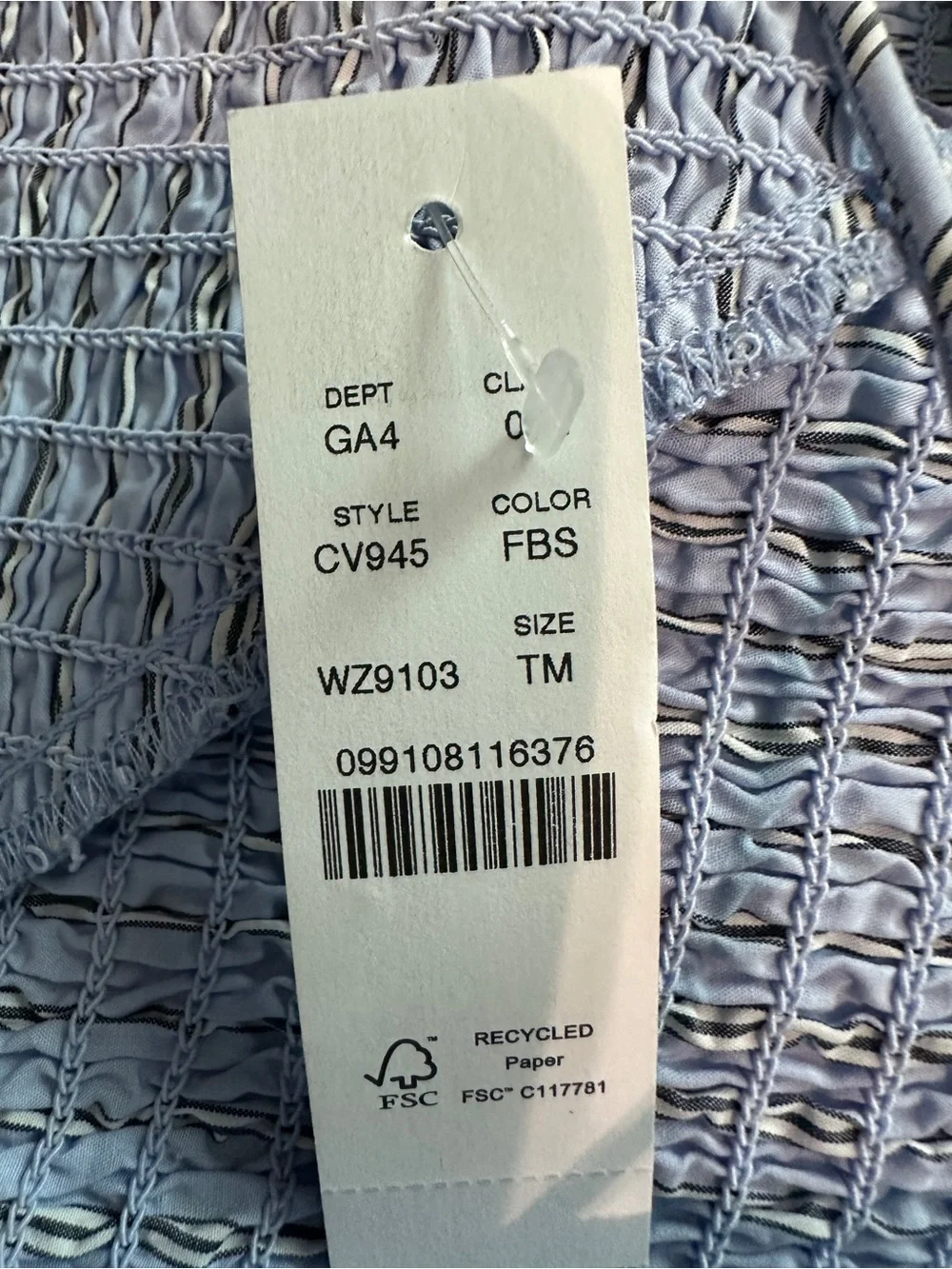 J. Crew Women’s Tall Smocked Halter Dress Stripe Blue Medium M Tall MT Maxi Midi